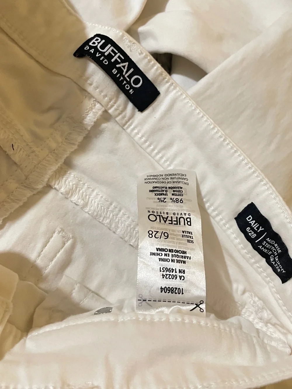 Buffalo David Bitton Women's Skinny Jeans in White